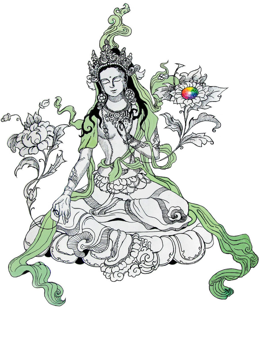 Bild der grünen Tara